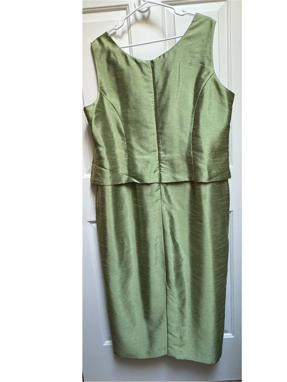 Jessica Howard Sage Green Sleeveless Dress 3/4 Beaded Floral Jacket Set Woman 18 - Picture 16 of 16